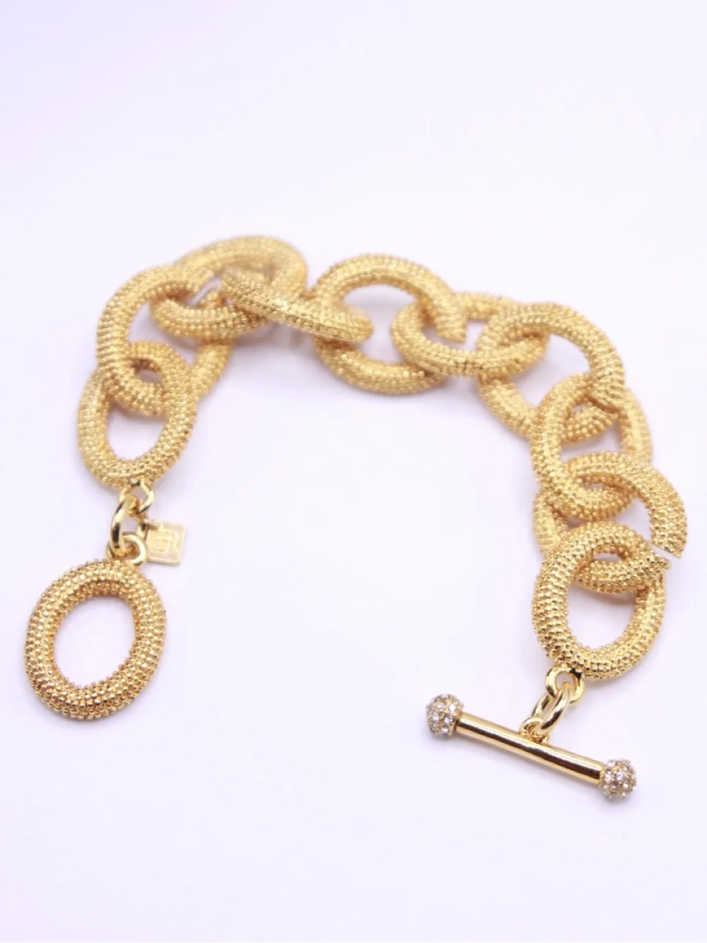 Banana Republic Textured Gold Link Toggle Bracelet fits “6 wrist